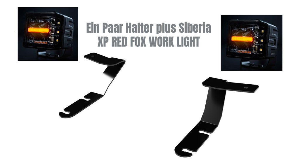 VW Amarok Gen2  Arbeitsscheinwerfer plus Motorhaubenhalter Kit Siberia XP RED