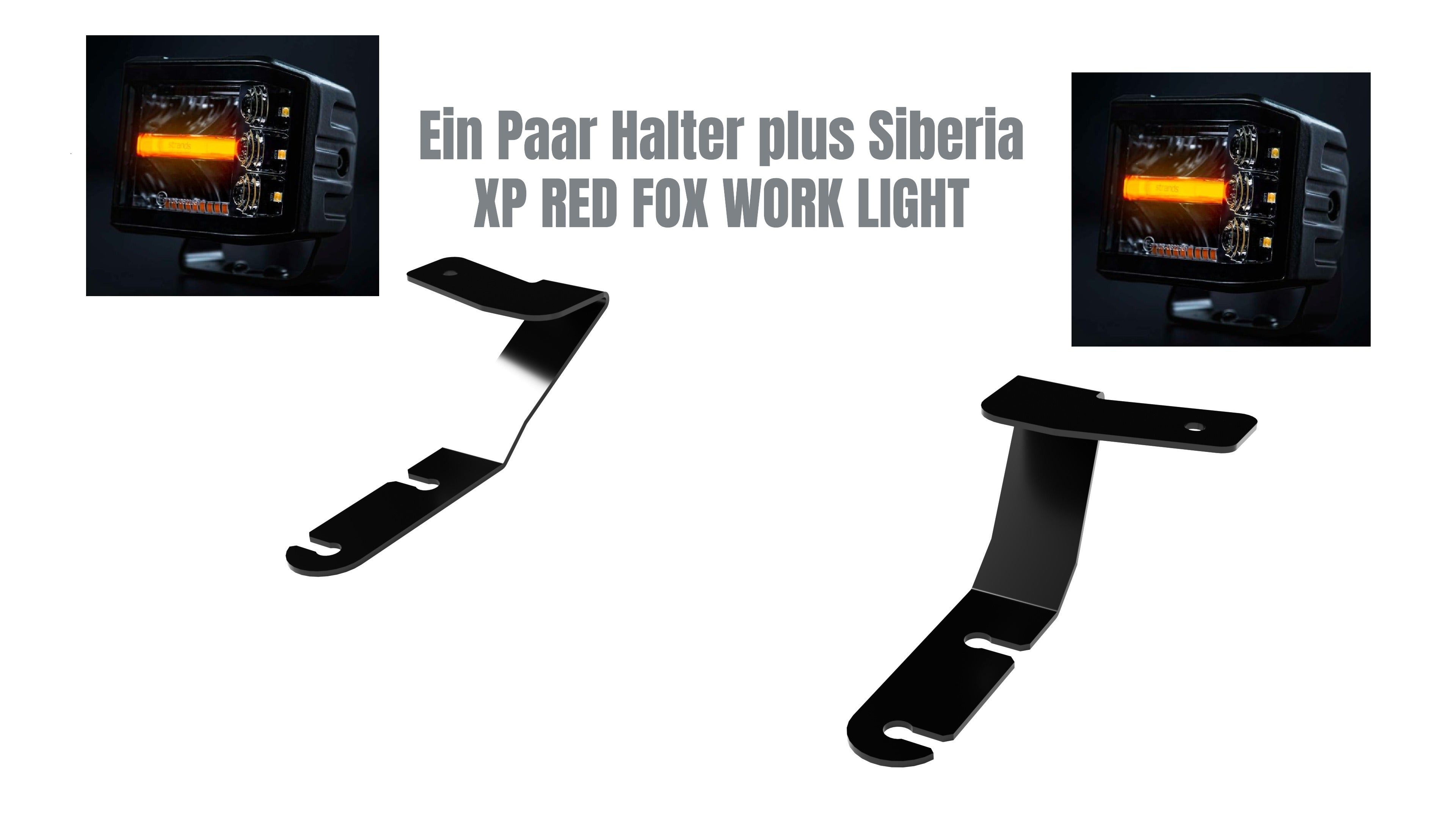 VW Amarok Gen2  Arbeitsscheinwerfer plus Motorhaubenhalter Kit Siberia XP RED