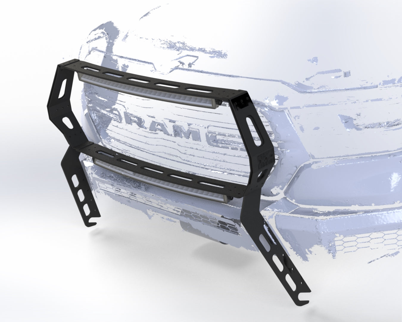 RAM Gen 5  Erhöhter Frontbügel 2x LED BAR für V8 Stoßstange VA