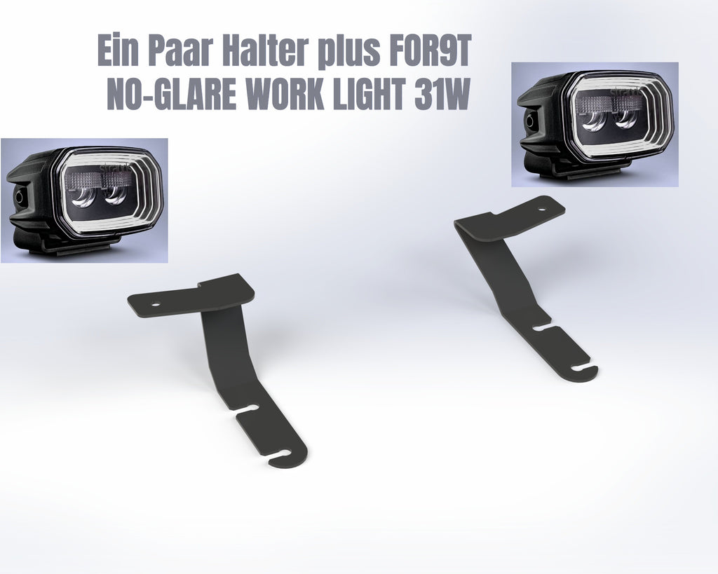 VW Amarok Gen2  Arbeitsscheinwerfer plus Motorhaubenhalter Kit FOR9T NO-GLARE WORK LIGHT