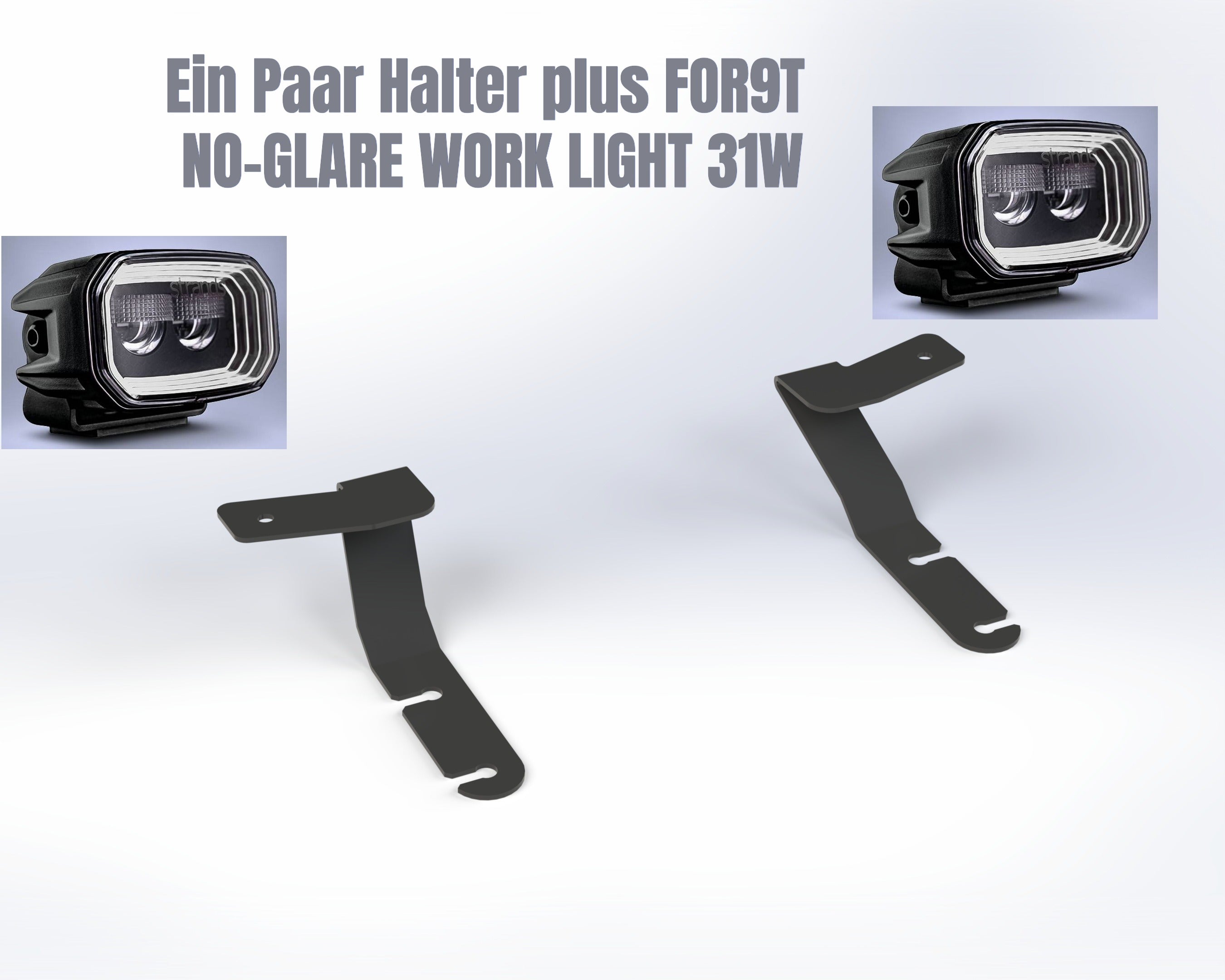 VW Amarok Gen2  Arbeitsscheinwerfer plus Motorhaubenhalter Kit FOR9T NO-GLARE WORK LIGHT