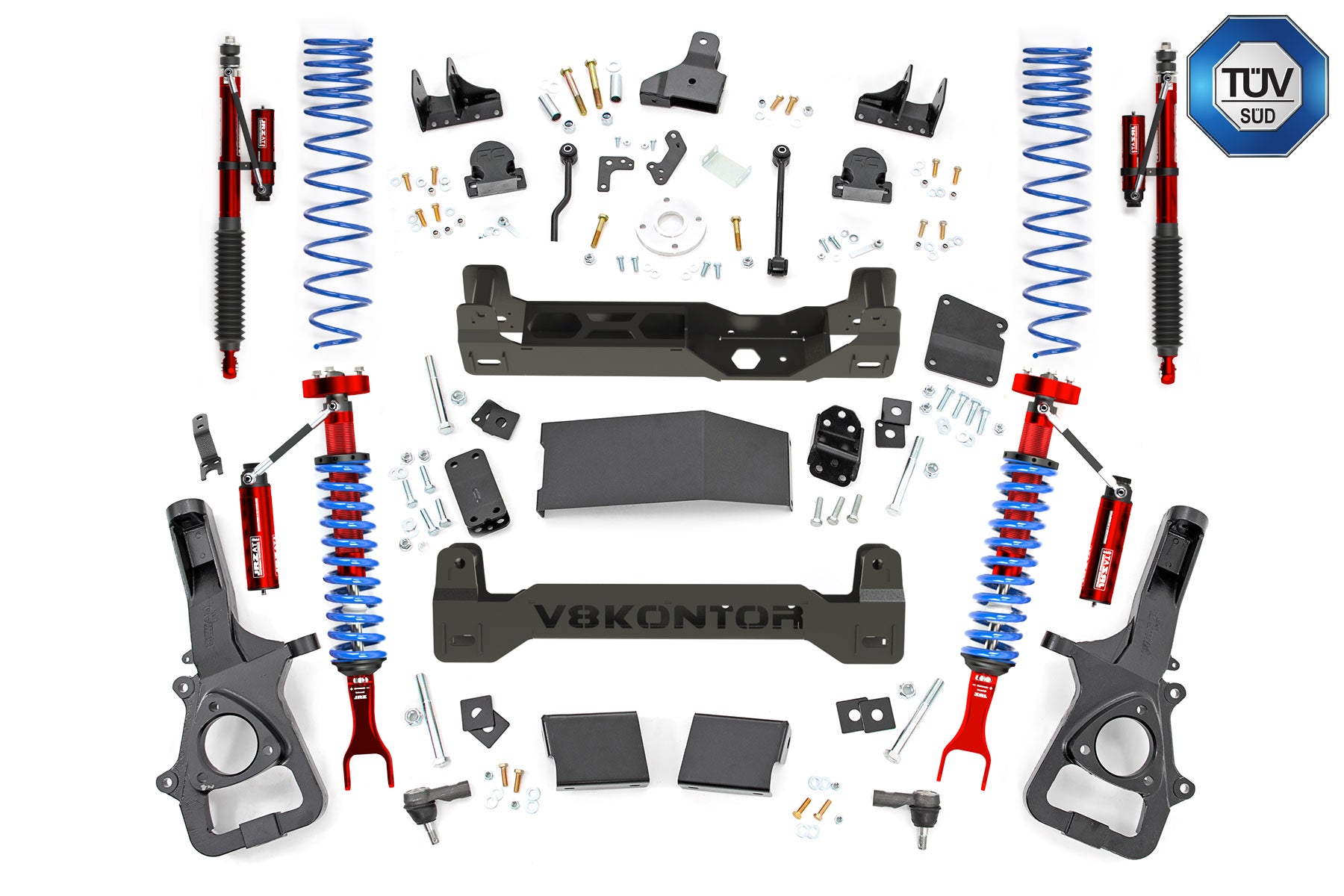RAM 1500 DT (Gen 5) 6 Zoll Fahrwerk / Höherlegung mit JRZ Gasdruckdämpfer mit Reservoir VA und HA